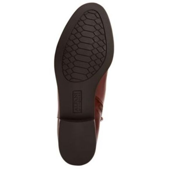 ALFANI Womens Brown O-Ring Avvia Round Toe Block Heel Leather Booties 7.5 M - Picture 4 of 4